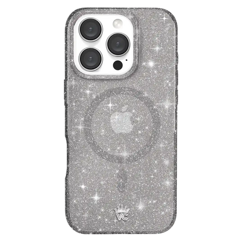 Grey Stardust Glitter iPhone Case