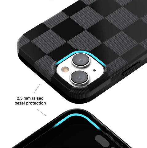 Noir Vibe Checkered iPhone Case