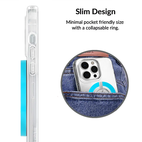 Neon Blue MagSafe Grip Ring