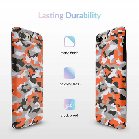 Orange Camo iPhone Case