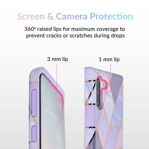 Purple Geometric Marble Samsung Case