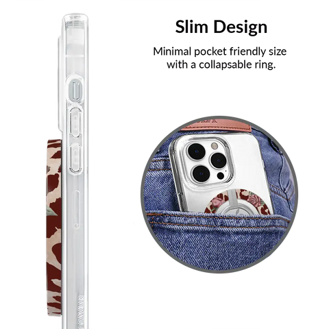Rosy Leopard MagSafe Grip Ring