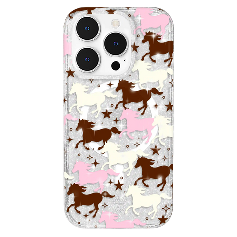 Pink Pony Glitter iPhone Case