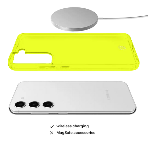 Neon Yellow Clear Samsung Case