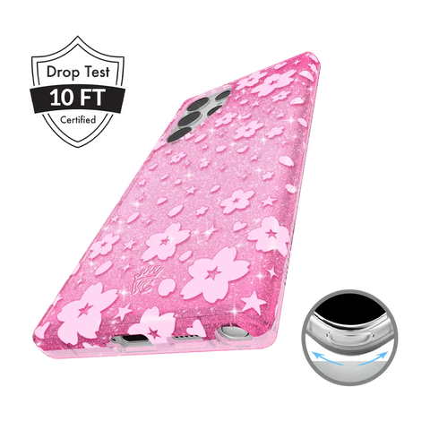 Cherry Blossom Glitter Samsung Case