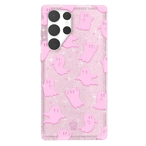 Ghosted Pink Glitter Samsung Case