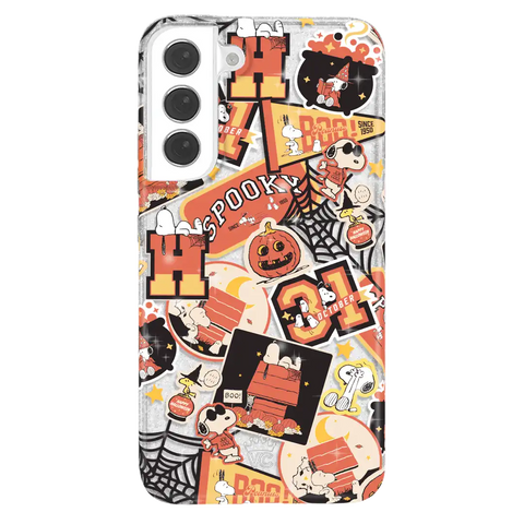 Snoopy Halloween Varsity Glitter Samsung Case