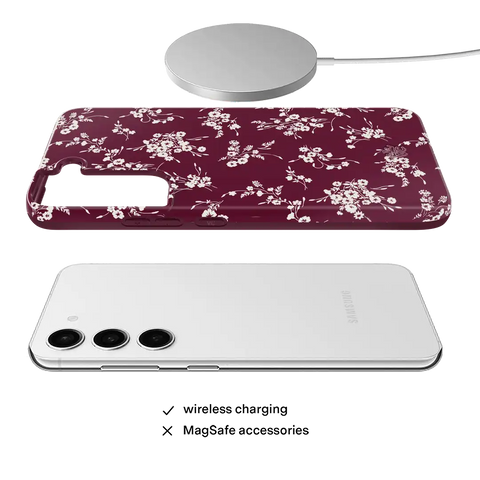 French Burgundy Floral Samsung Case