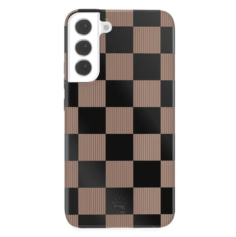 Mocha Vibe Checkered Samsung Case