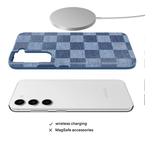 Denim Vibe Checkered Samsung Case