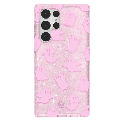 Ghosted Pink Glitter Samsung Case