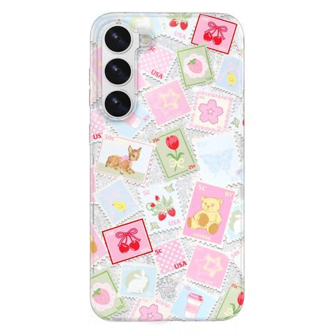 Spring Whimsy Stamps Glitter Samsung Case