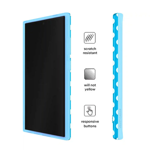 Aquamarine Polka Dot Samsung Case