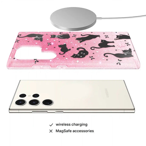 Lucky Kittens Glitter Samsung Case