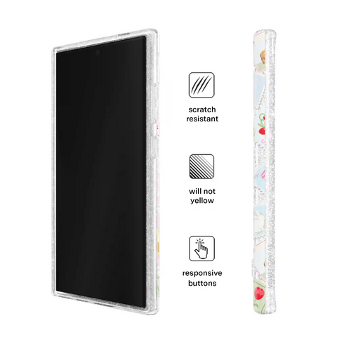 Spring Whimsy Stamps Glitter Samsung Case