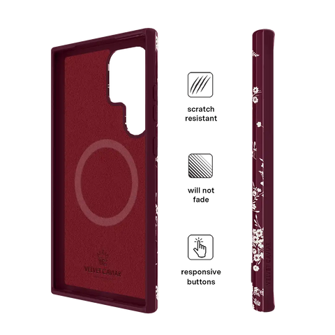 French Burgundy Floral Samsung Case