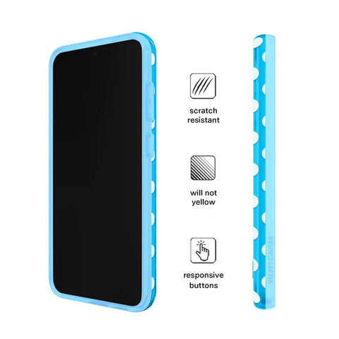 Aquamarine Polka Dot Samsung Case