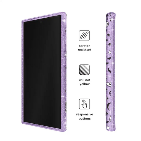 Witchy Lilac Glitter Samsung Case