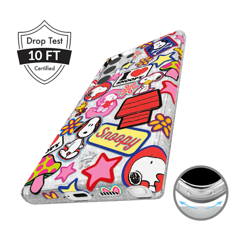 Snoopy Patchwork Glitter Samsung Case