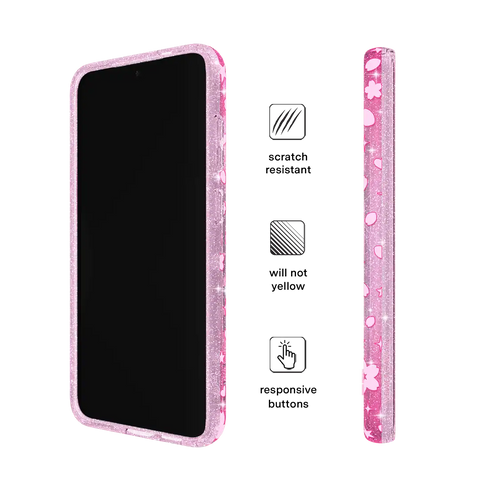 Cherry Blossom Glitter Samsung Case