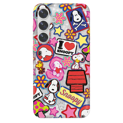 Snoopy Patchwork Glitter Samsung Case