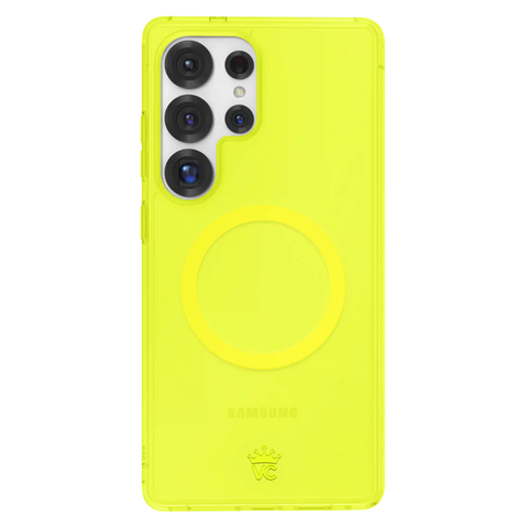 Neon Yellow Clear Samsung Case