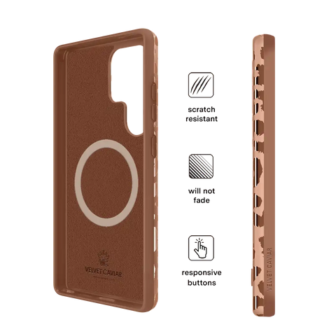 Bronze Chrome Leopard Samsung Case