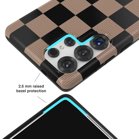 Mocha Vibe Checkered Samsung Case