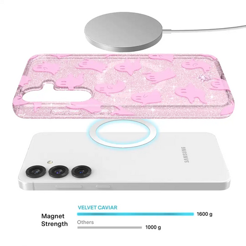 Ghosted Pink Glitter Samsung Case