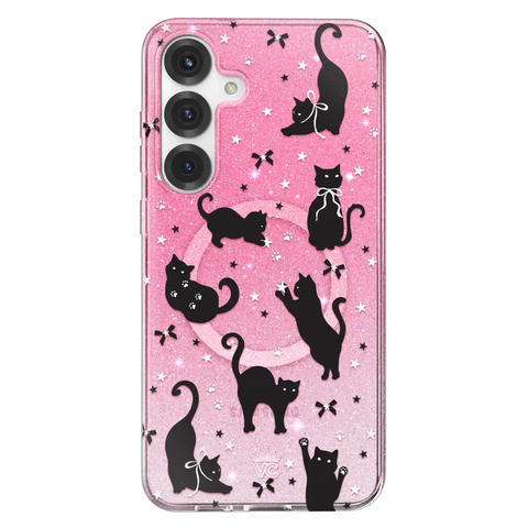 Lucky Kittens Glitter Samsung Case