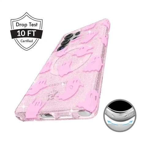 Ghosted Pink Glitter Samsung Case