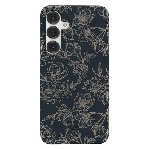 Floral Rose Gold Chrome Samsung Galaxy Case
