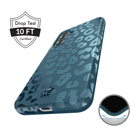 Metallic Navy Leopard Samsung Case