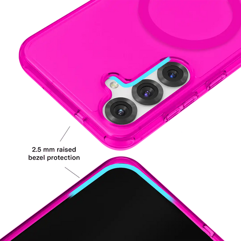 Neon Pink Clear Samsung Case