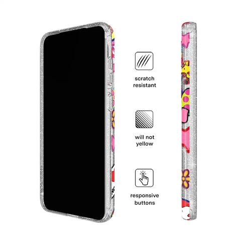 Snoopy Patchwork Glitter Samsung Case